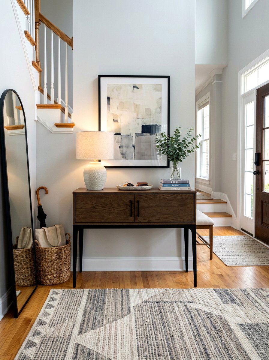 Entryway Console Table - 30 repurposed cabinet ideas
