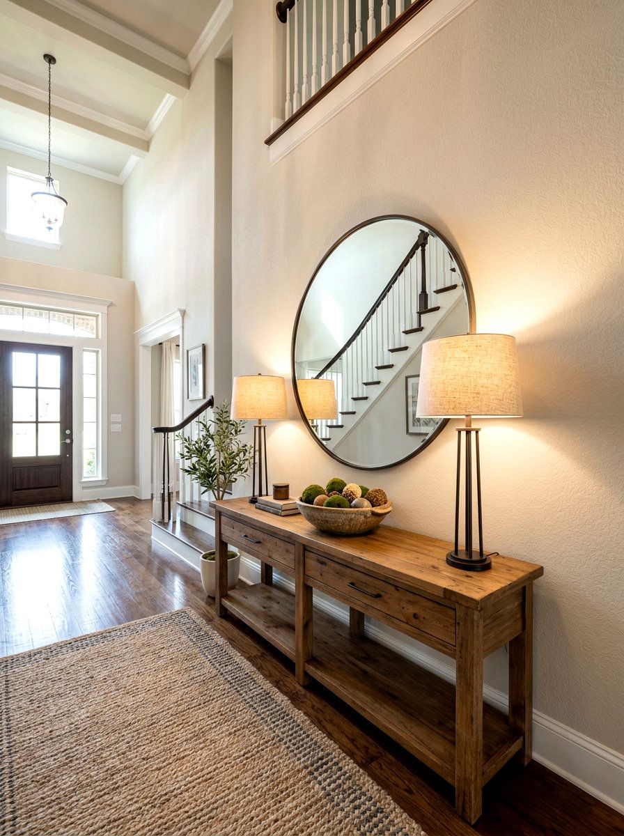 Entryway Console Table - 30 two story foyer ideas
