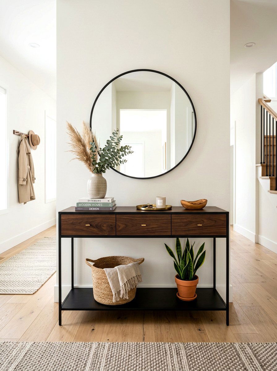 Entryway Console Table With Drawers - 30 entryway storage ideas