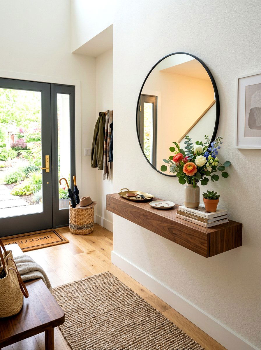 Entryway Floating Shelves - 30 floating shelf ideas
