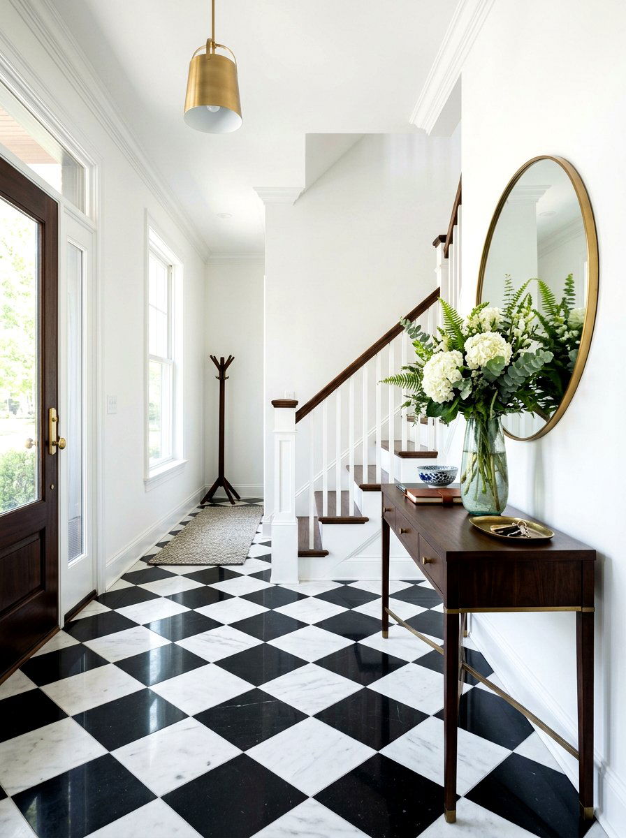 Entryway Floor Tile - 30 peel and stick tile ideas