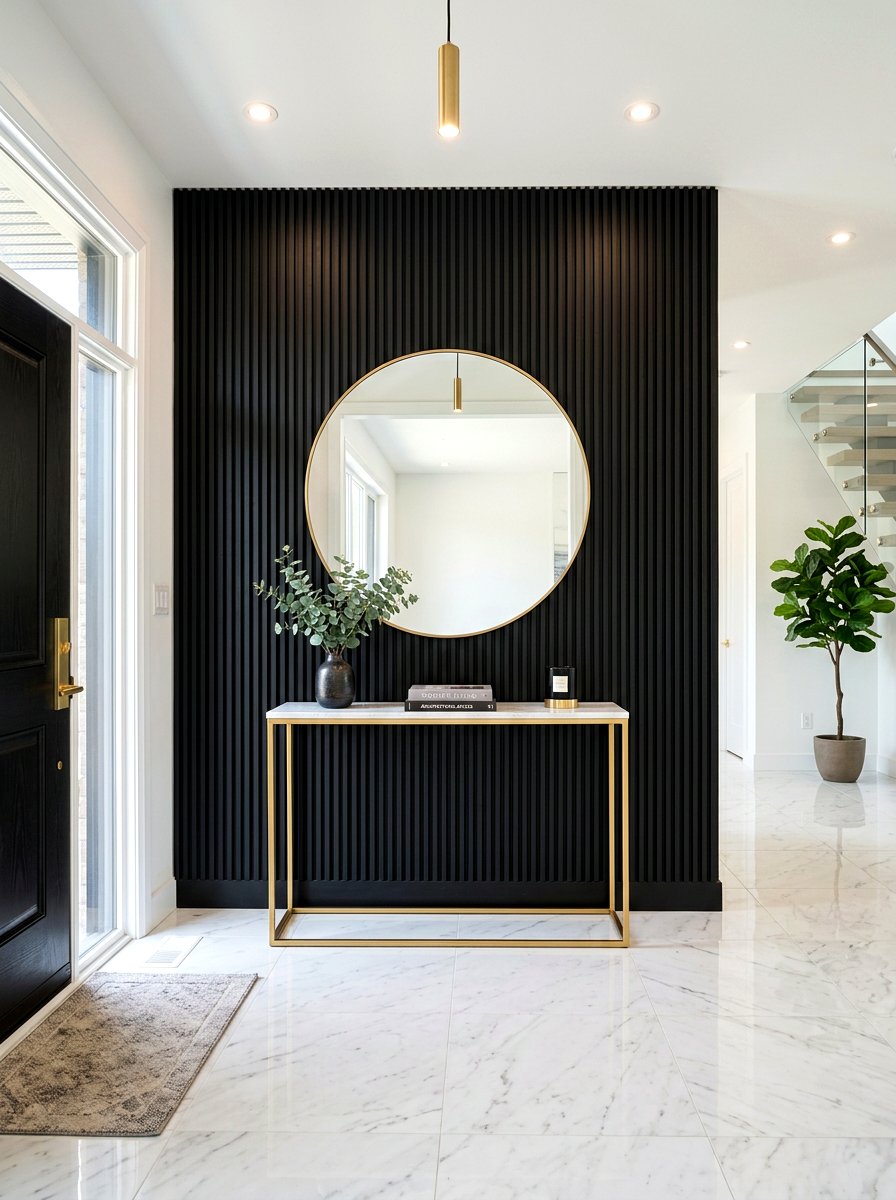 Entryway Fluted Accent Wall - 30 fluted wood wall ideas