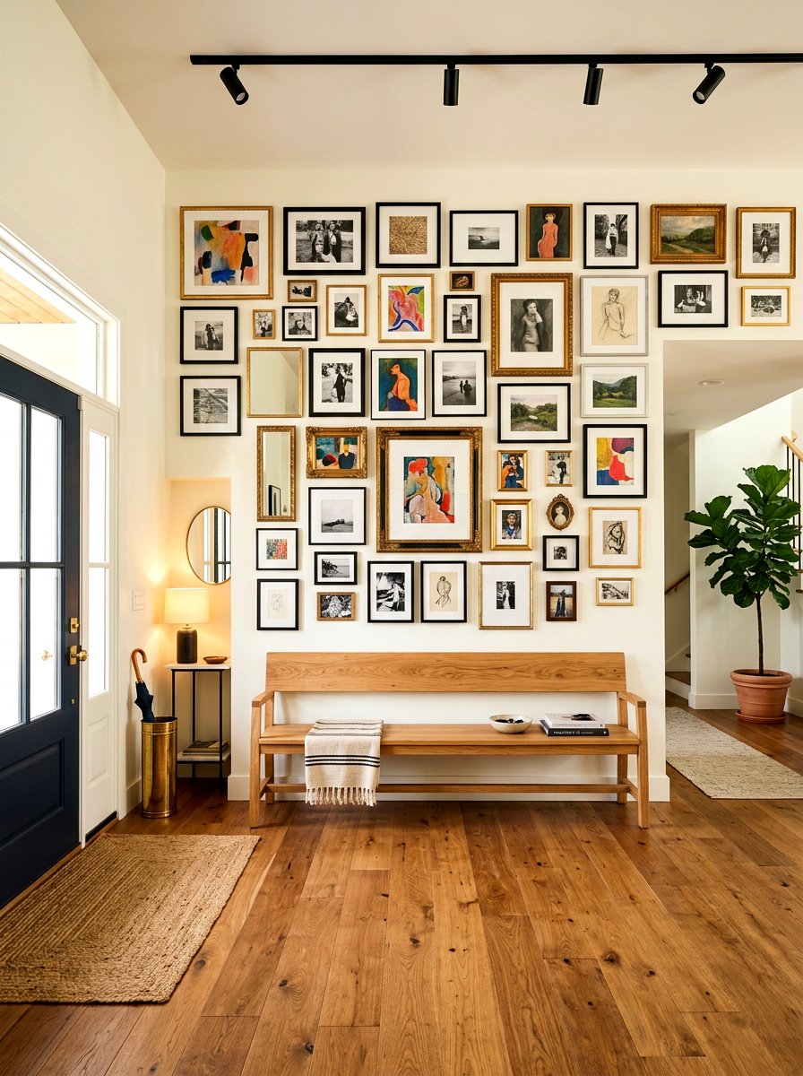 Entryway Gallery Wall - 30 viral entryway ideas