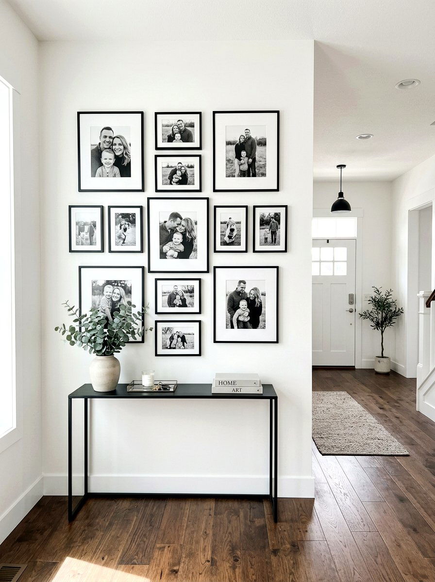 Entryway Gallery Wall - 30 warm welcome entryway ideas