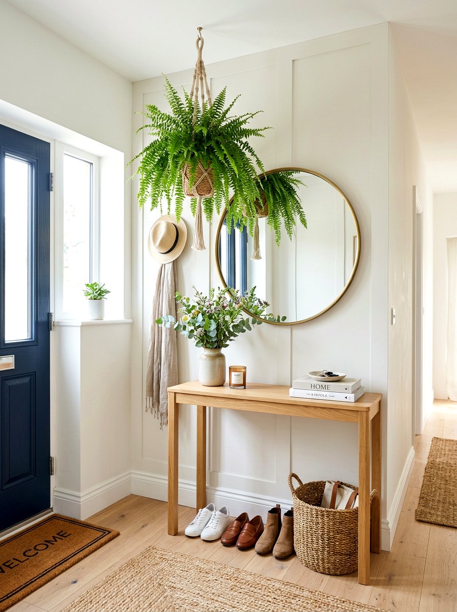 Entryway Hanging Fern - 30 hanging fern indoor ideas
