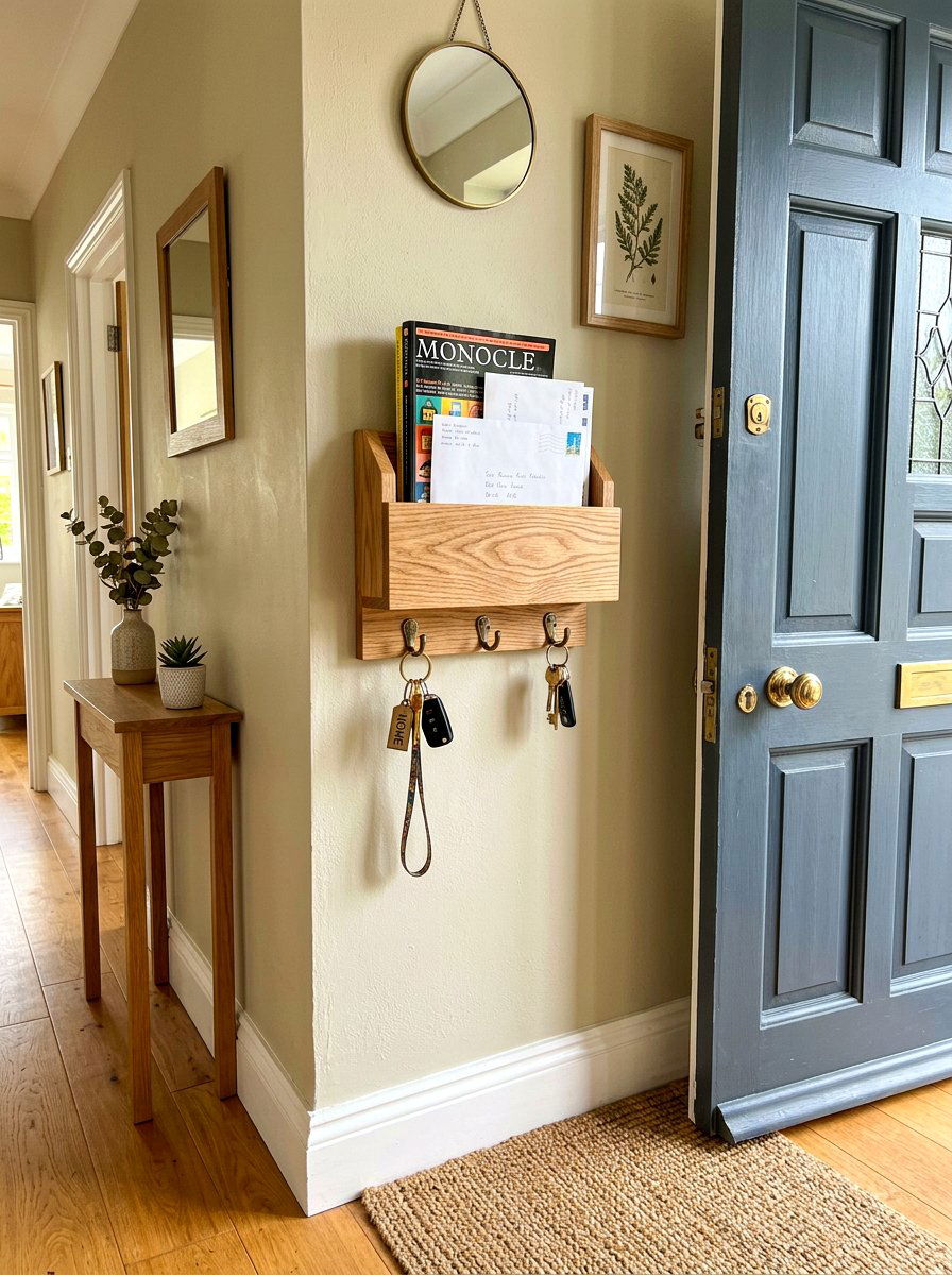 Entryway Key And Mail Organizer - 30 entryway storage ideas