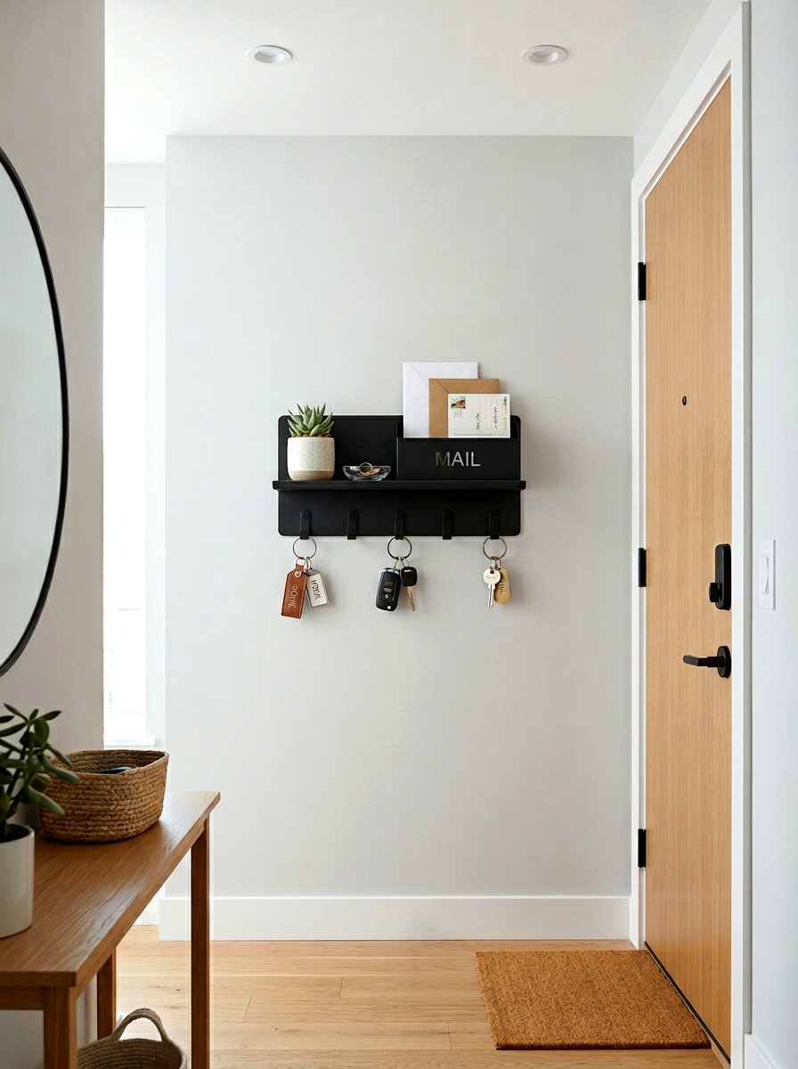 Entryway Key Holder Shelf - 30 apartment entryway ideas
