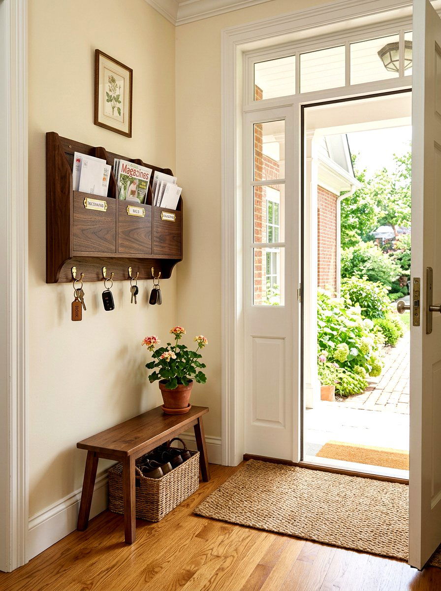 Entryway Mail Organizer - 30 small entry storage ideas
