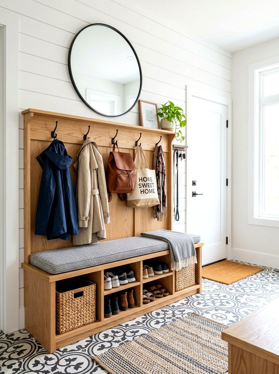 Entryway Mudroom Storage - 30 newlywed home ideas