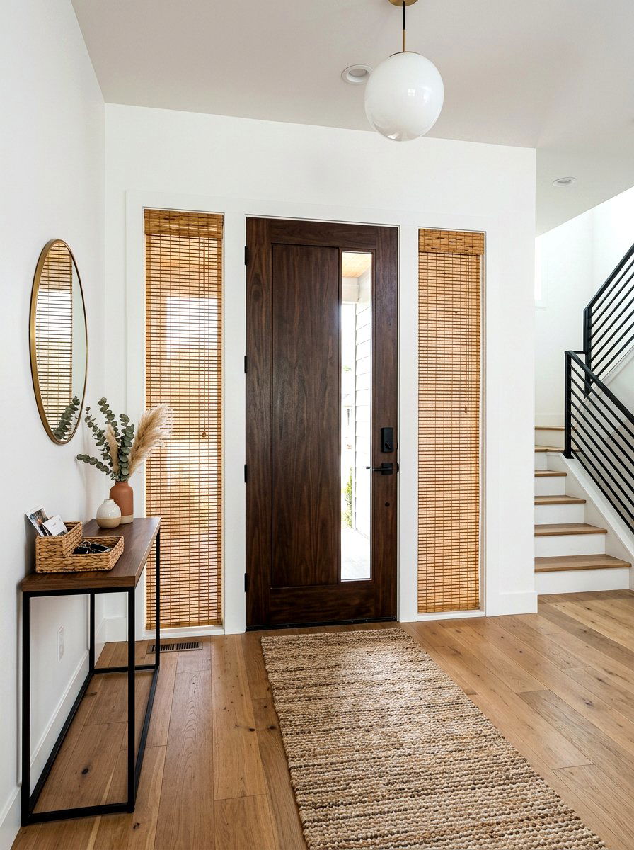 Entryway Narrow Bamboo Shade - 30 bamboo shade ideas