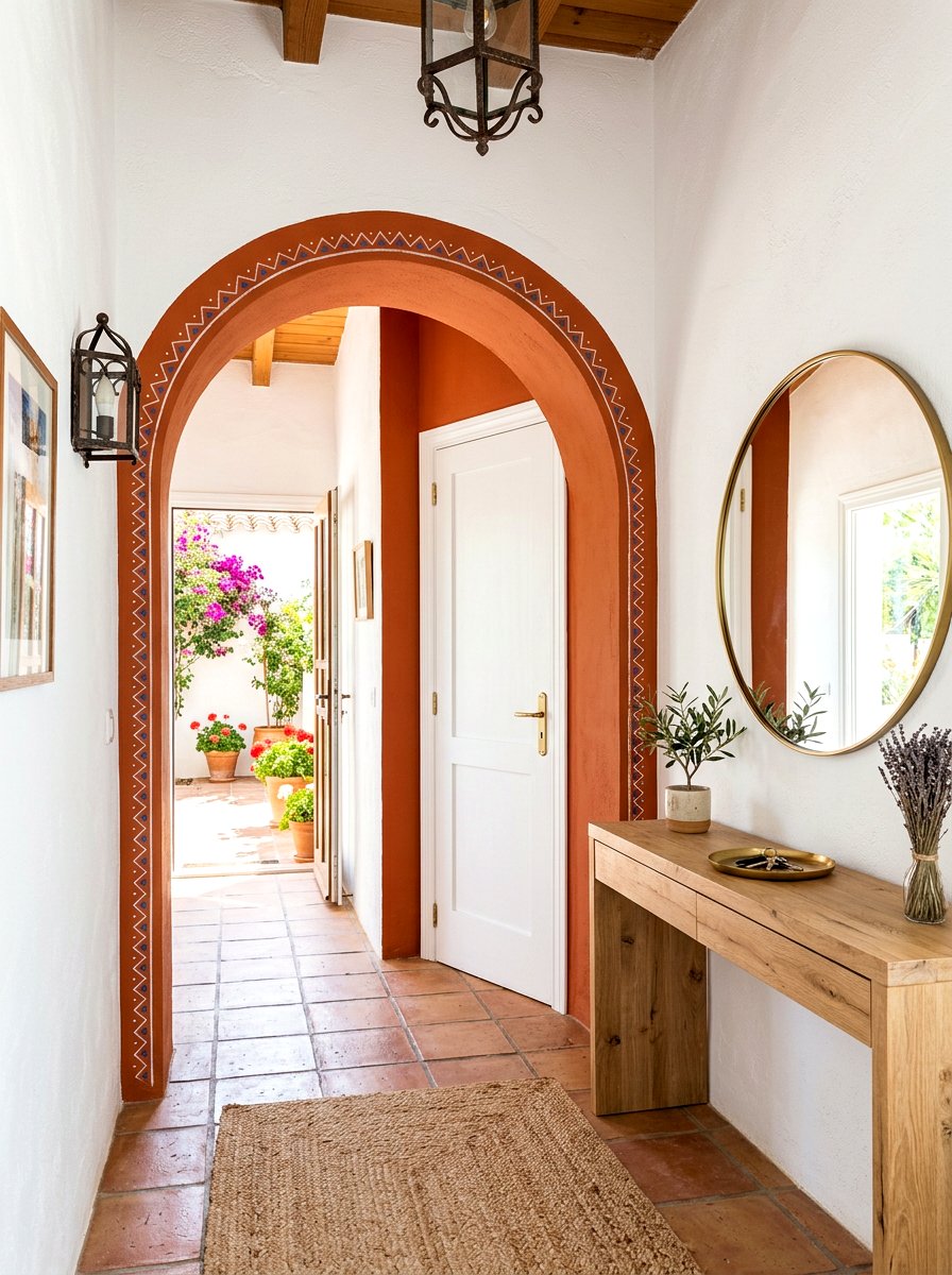 Entryway Painted Arch - 30 two tone wall paint ideas