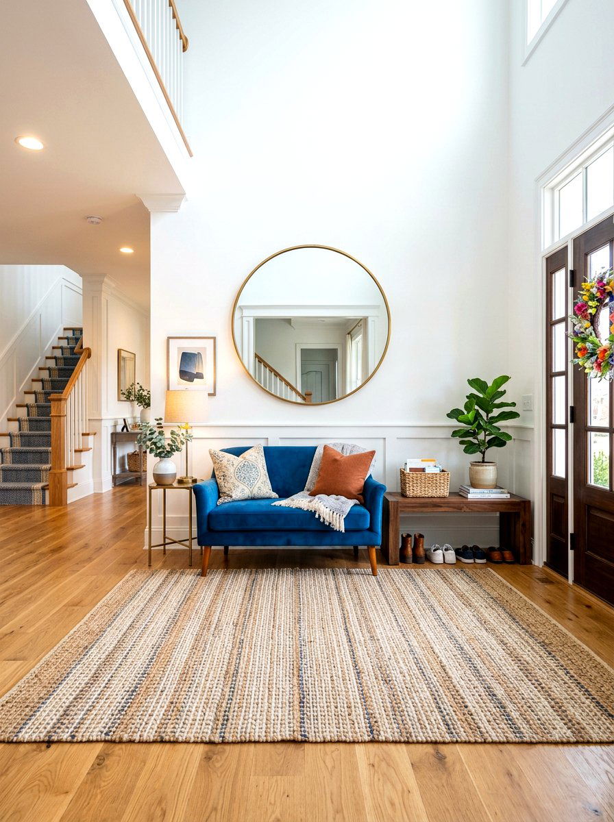 Entryway Seating With Loveseat and Bench - 30 loveseat and chair layout ideas