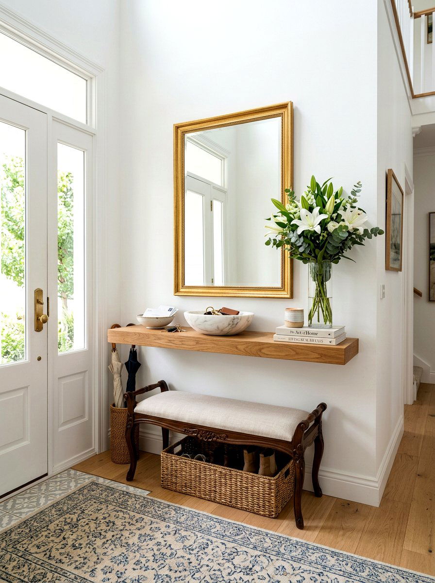 Entryway Shelf Styling - 30 shelf styling ideas