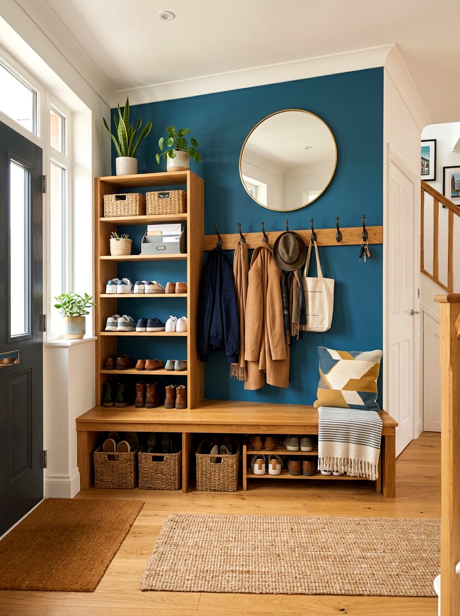 Entryway Shoe Bench Wall - 30 apartment shoe wall ideas