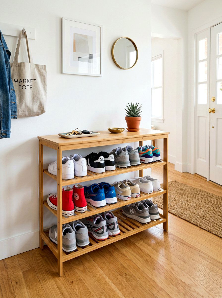 Entryway Shoe Rack Organizer - 30 TikTok entryway ideas