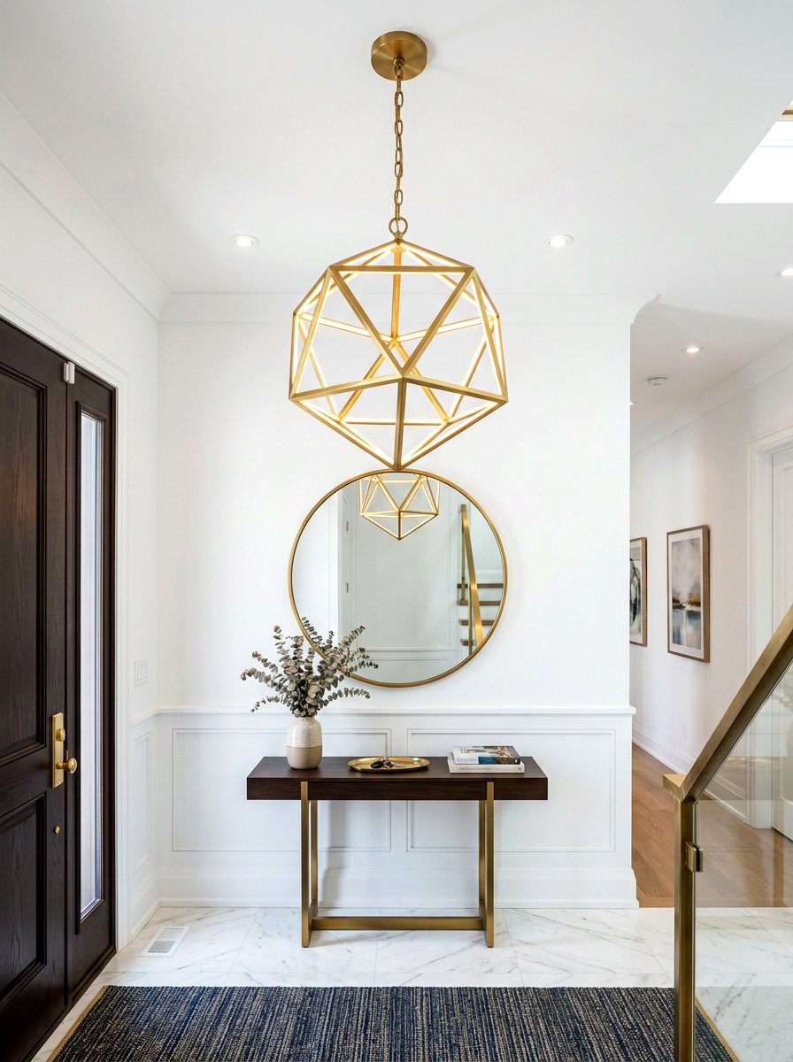 Entryway Statement Lighting - 30 apartment entryway styling ideas