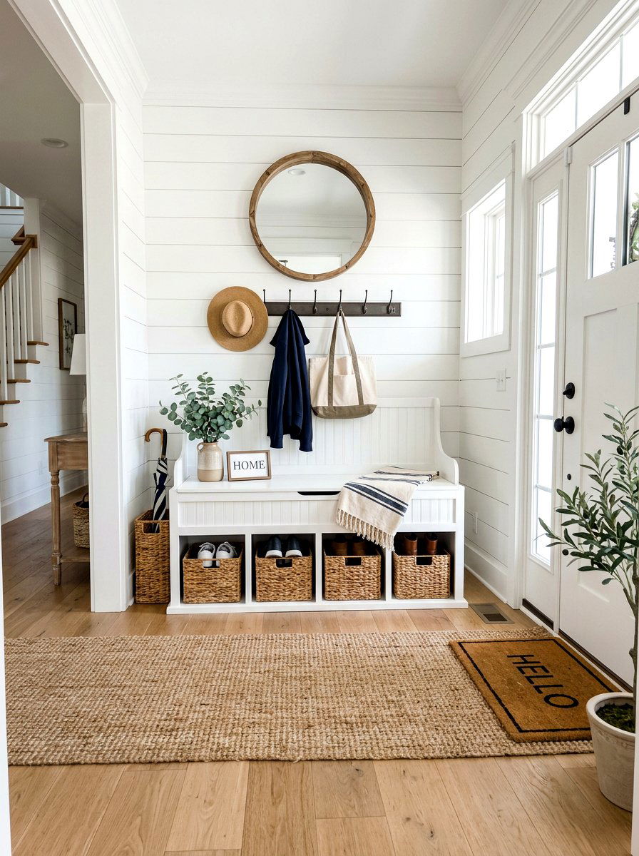 Entryway Storage Bench - 30 hidden storage furniture ideas