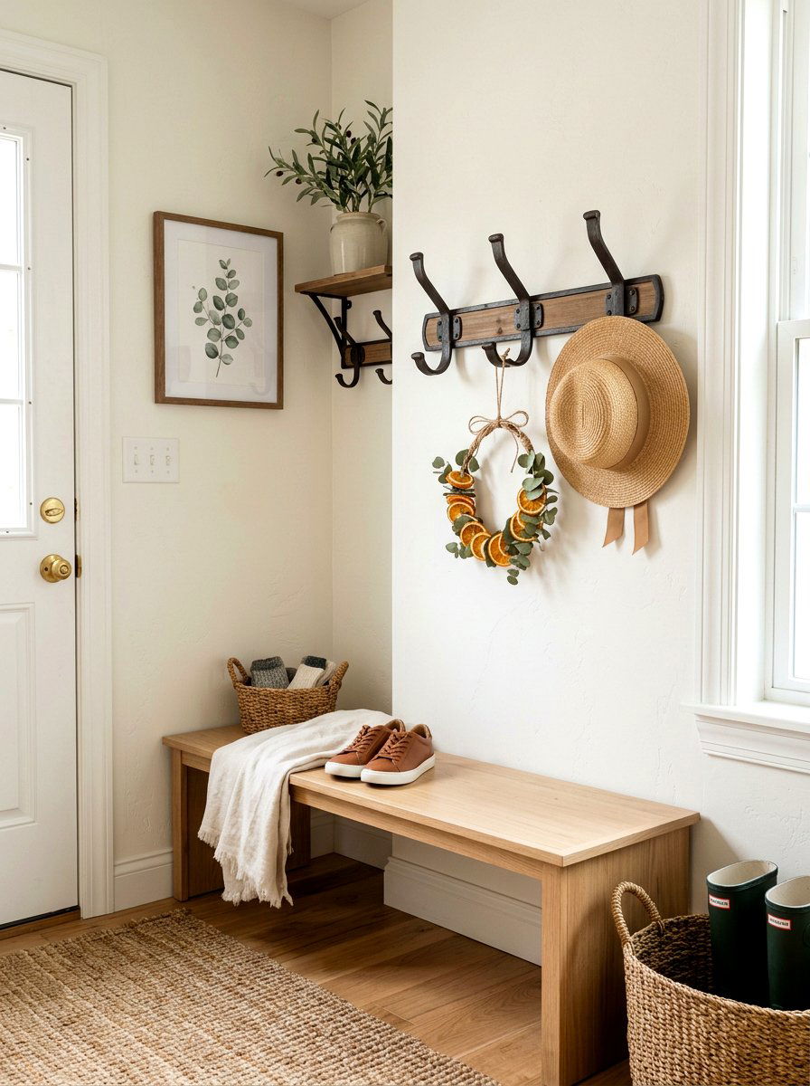 Entryway Wall Hook - 30 dried orange decor ideas