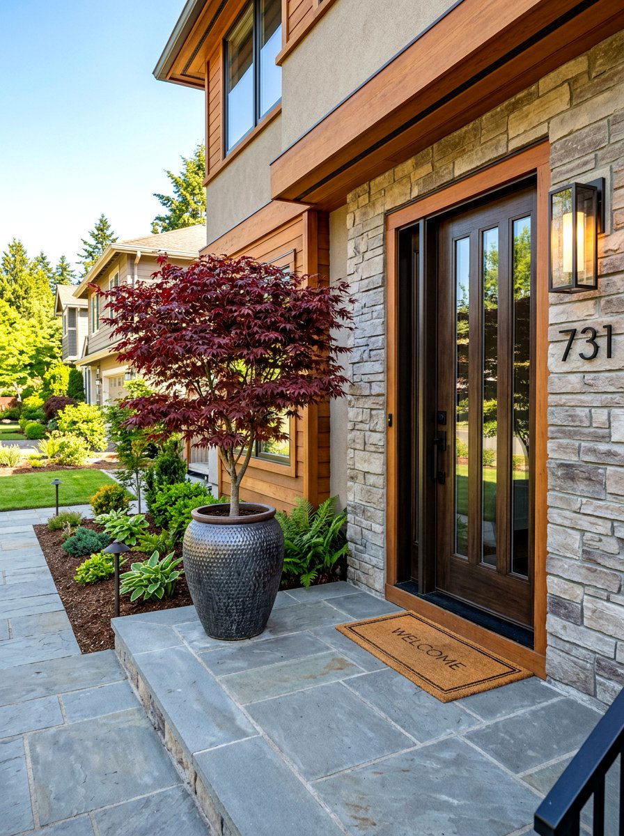 Entryway Welcome Japanese Maple - 30 Japanese maple garden ideas