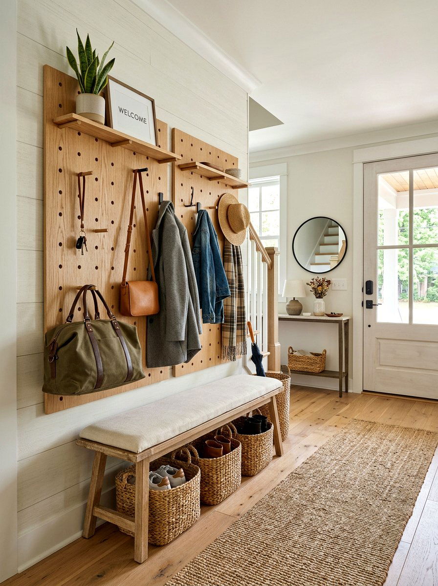 Entryway With Vertical Wall Storage - 30 micro living ideas