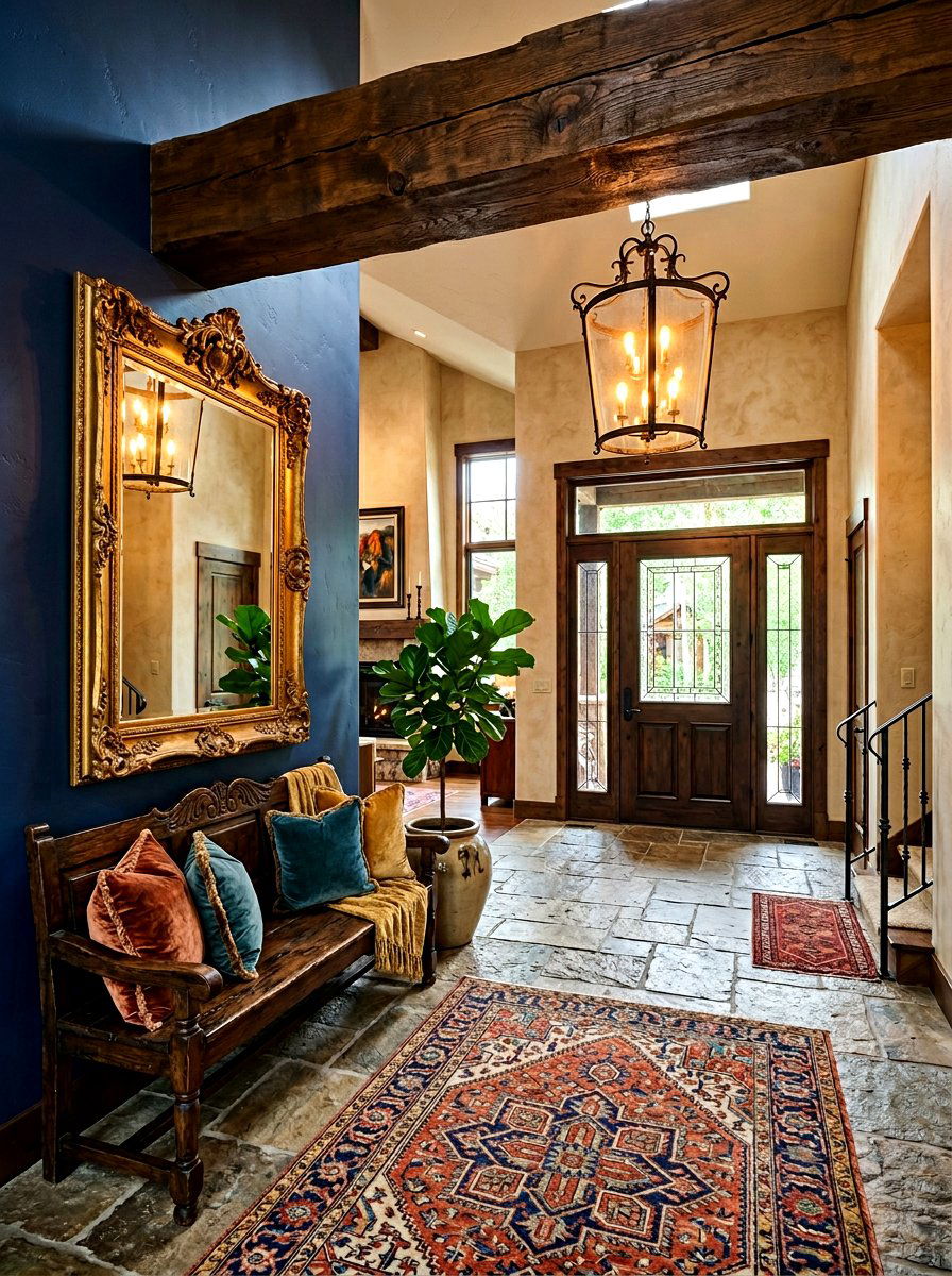 Entryway Wood Beam Accent - 30 wood beam ceiling ideas