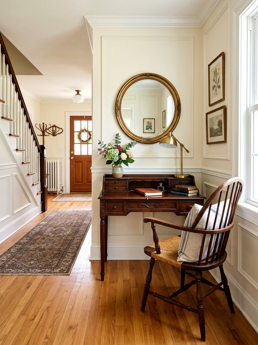 Entryway Workspace - 30 office nook apartment ideas