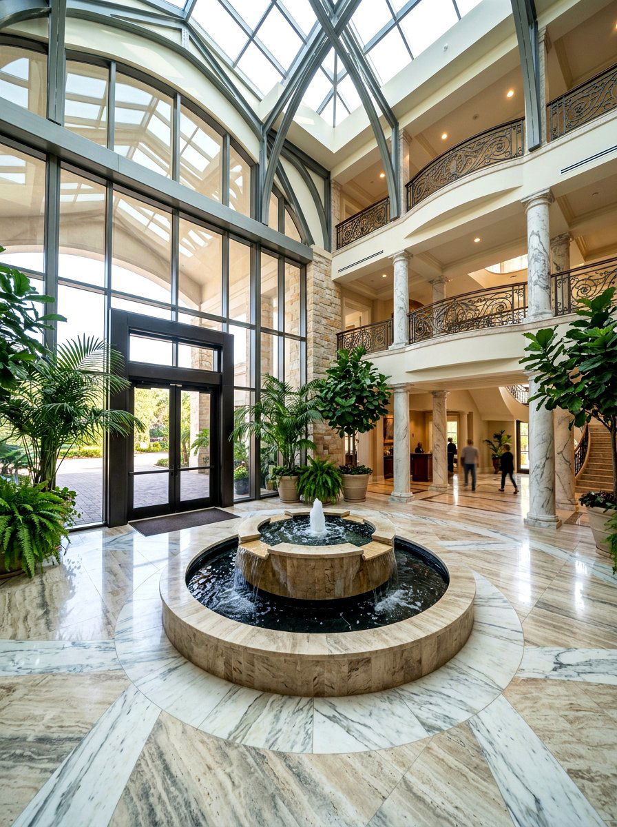 Entryway atrium - 30 indoor courtyard home ideas