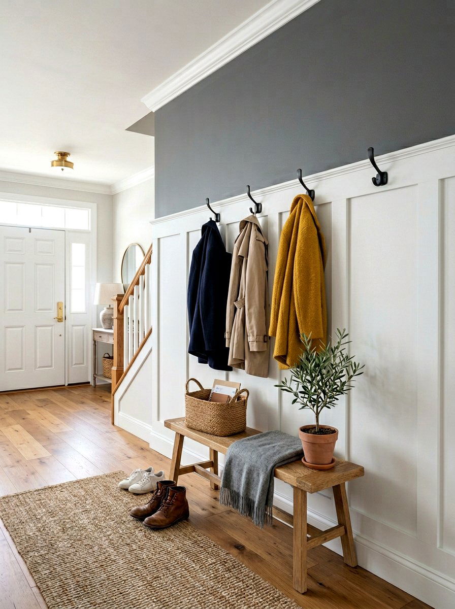 Entryway board and batten - 30 entryway decor ideas