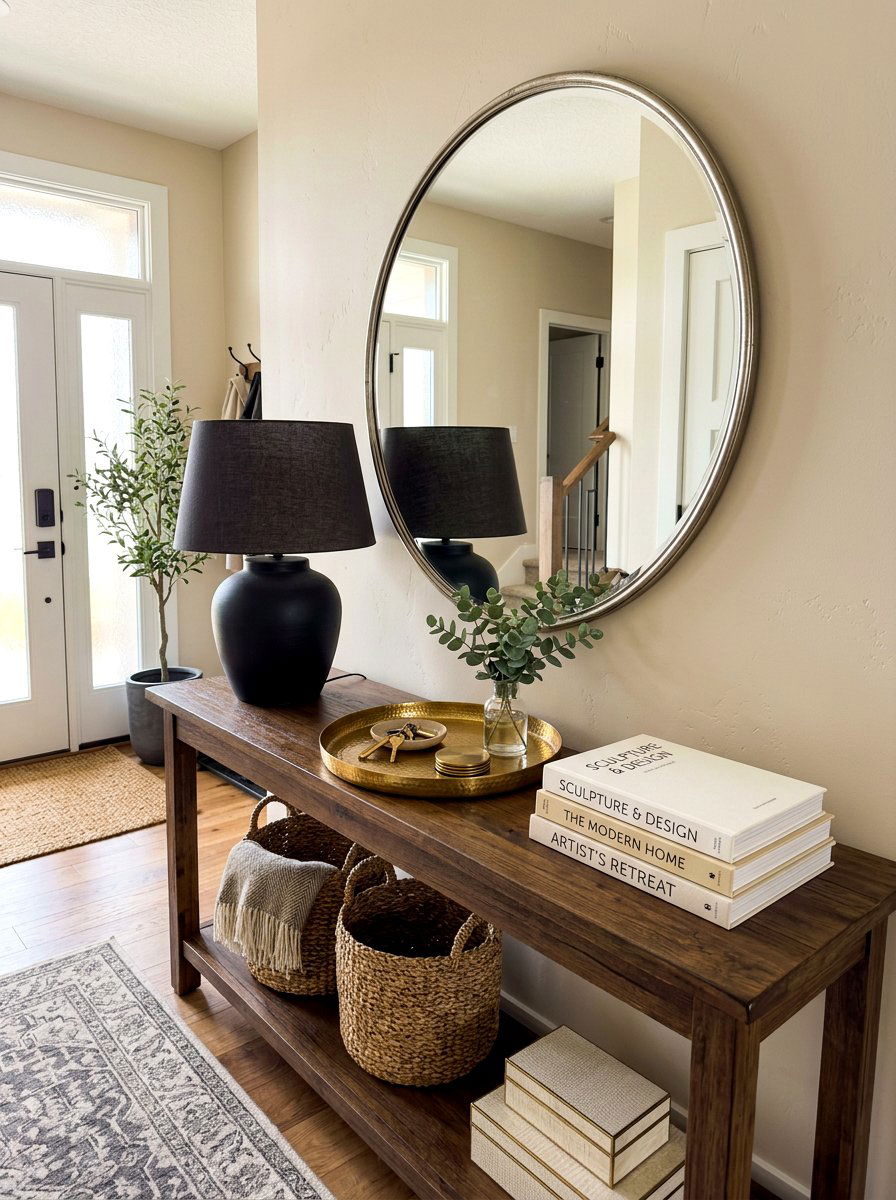 Entryway console table styling - 30 entryway ideas