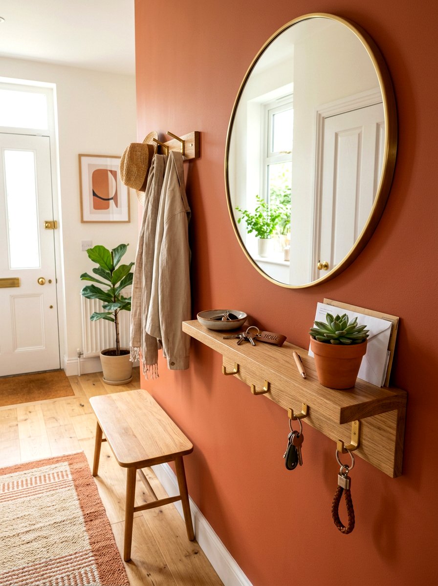 Entryway key shelf - 30 wall shelf decor ideas