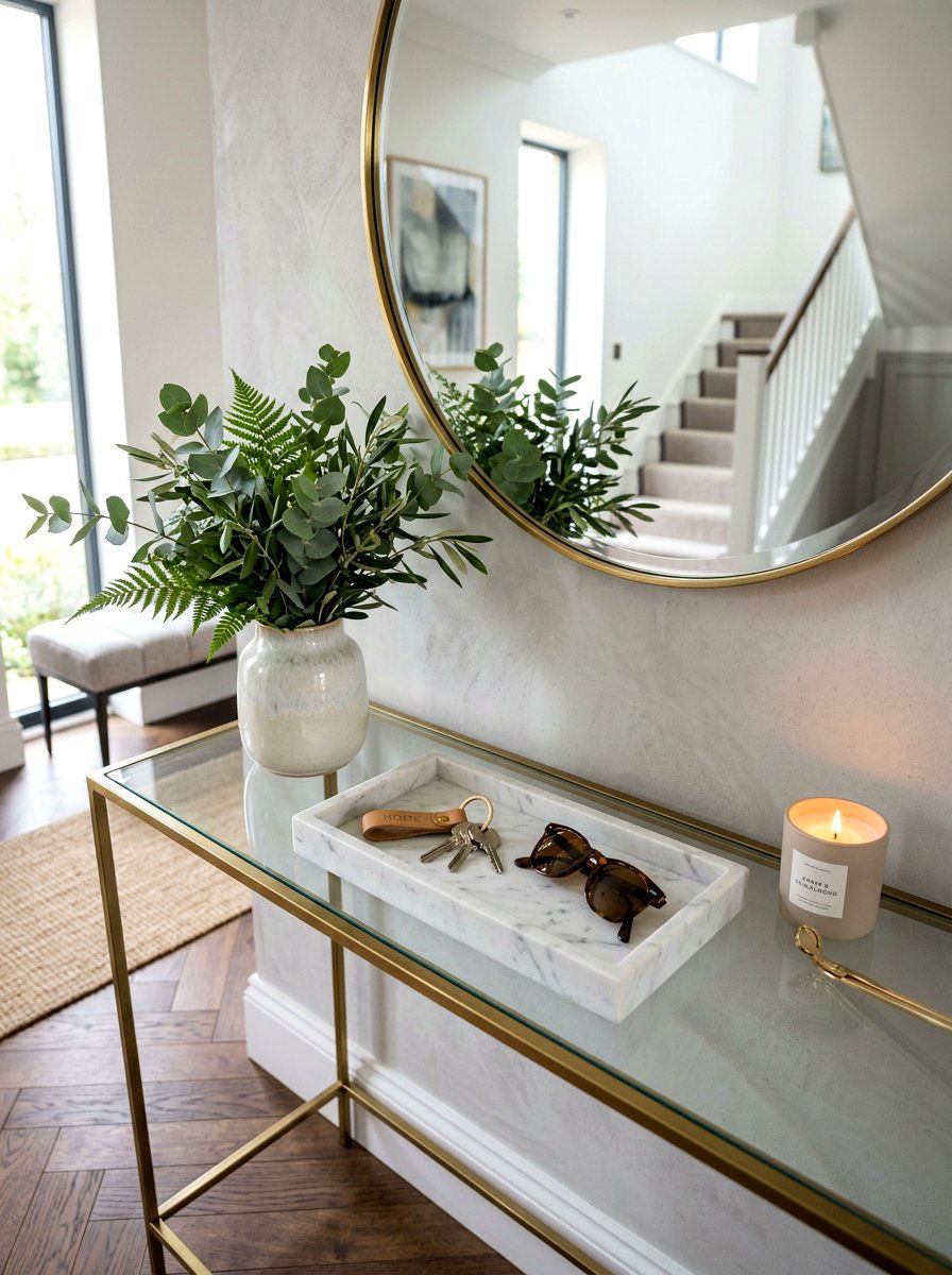 Entryway key tray - 30 renter friendly entryway ideas