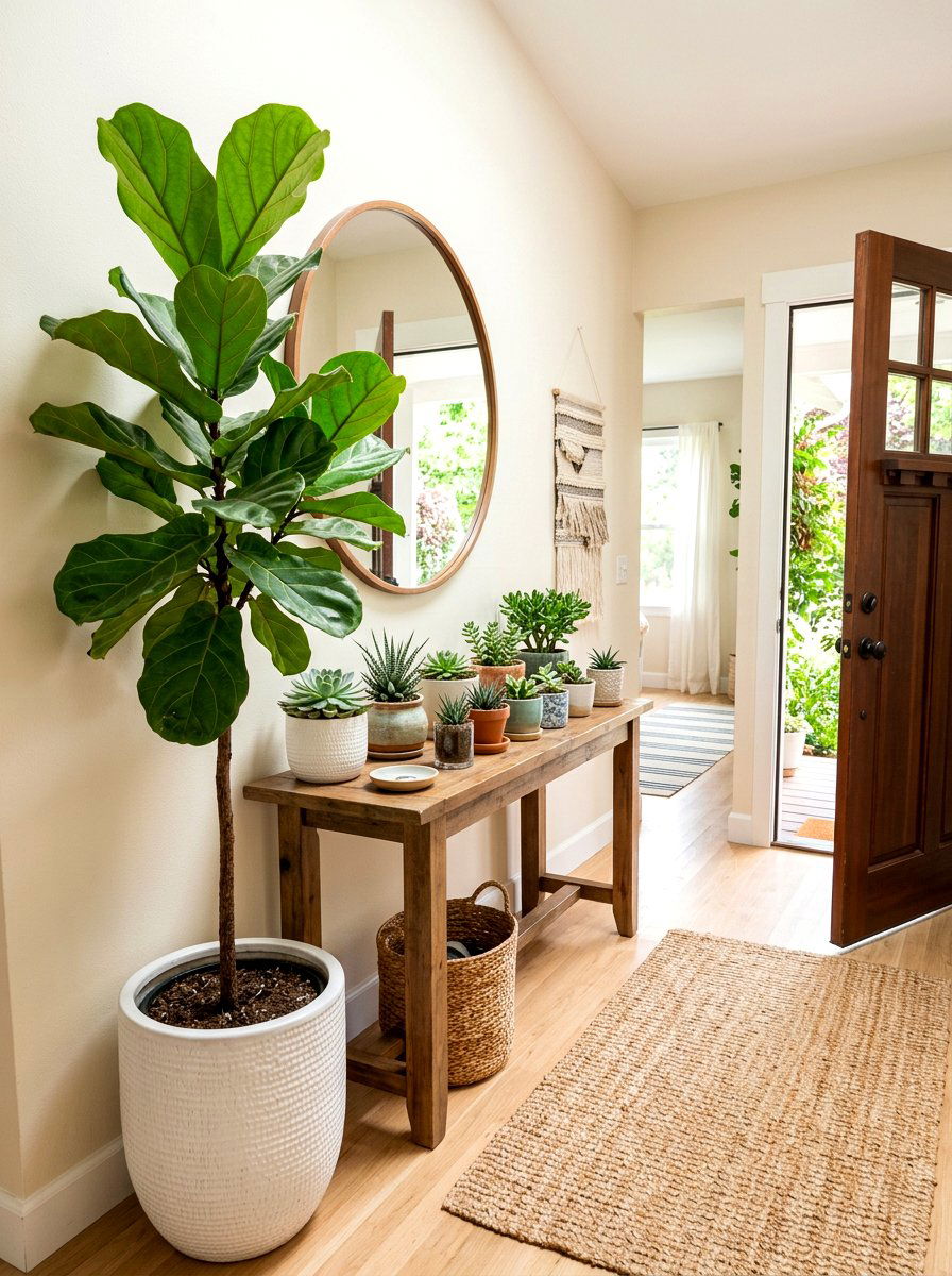 Entryway plant decor - 30 entryway ideas