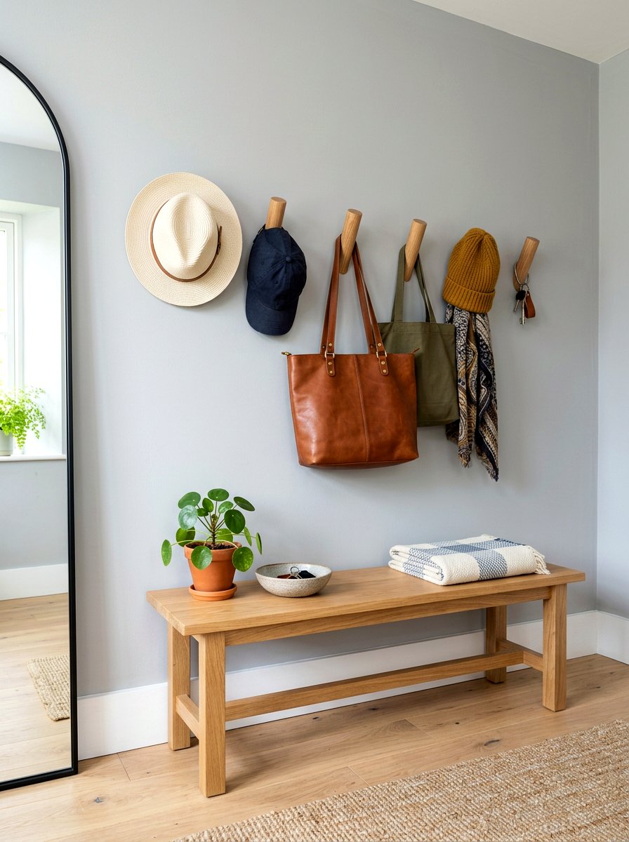 Entryway wall hooks - 30 entryway ideas