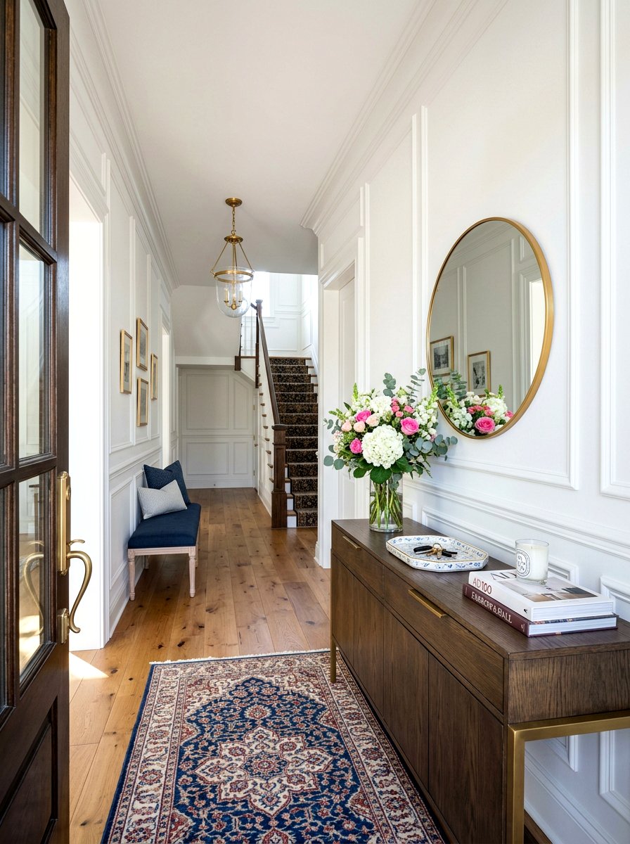 Entryway wall paneling - 30 picture frame molding ideas