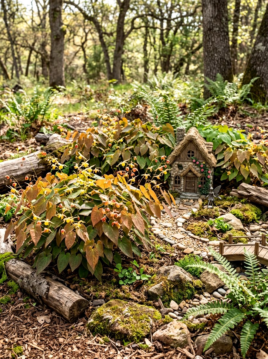 Epimedium fairy garden - 30 shade perennial garden ideas