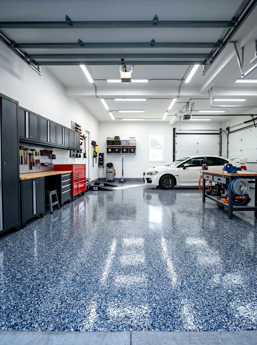 Epoxy Garage Floor - 30 garage workshop ideas