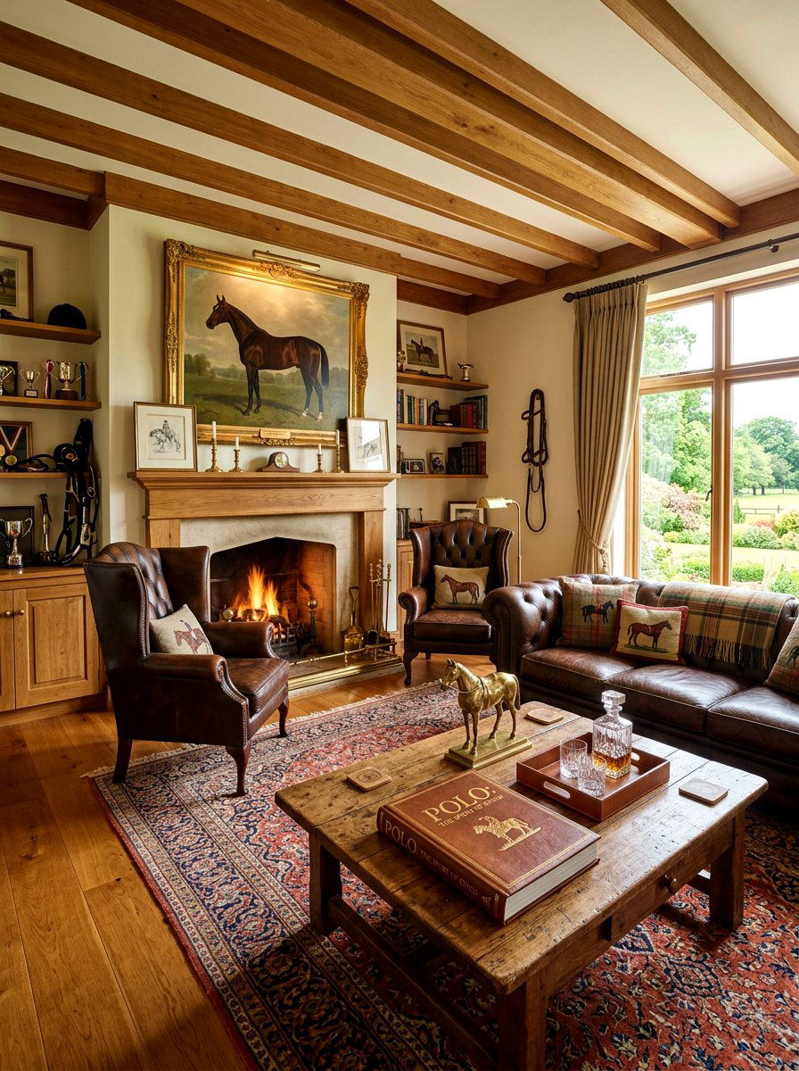 Equestrian Decor - 30 old money living room ideas