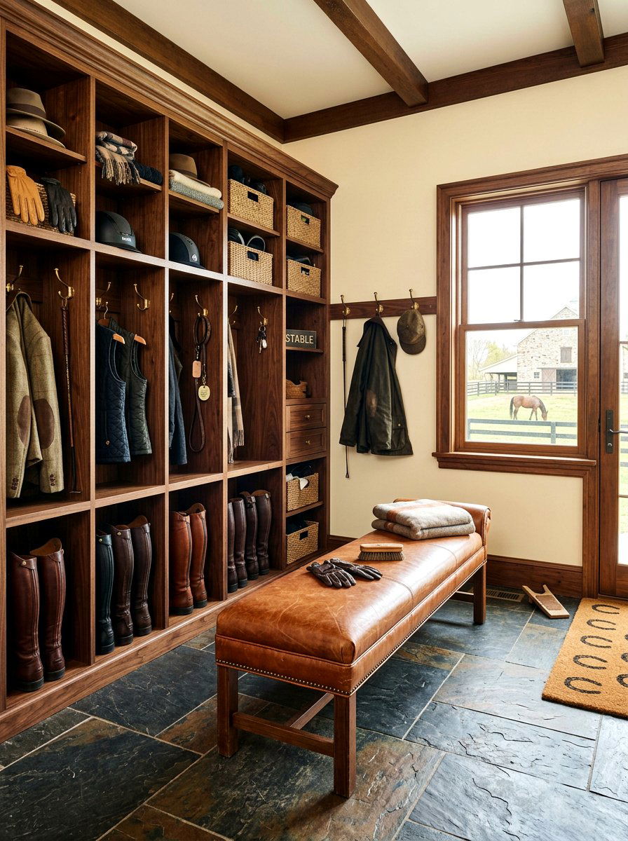 Equestrian Mudroom - 30 equestrian decor ideas