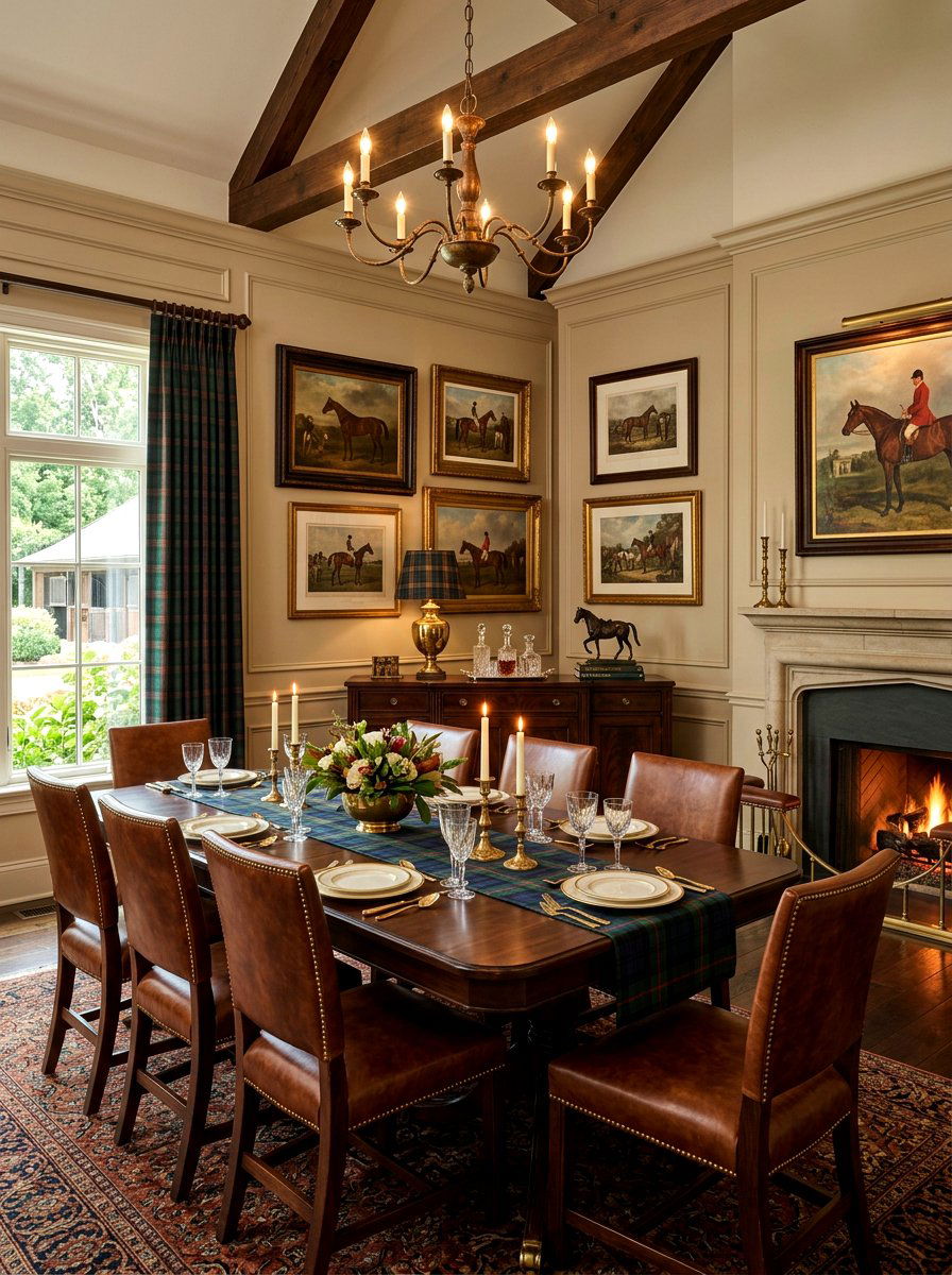 Equestrian Style Dining Room - 30 old money dining room decor ideas