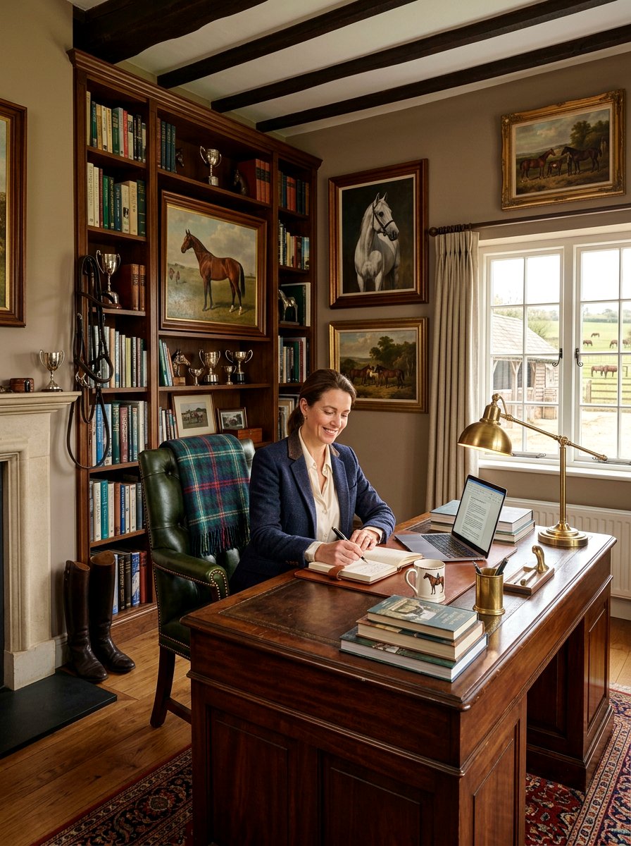 Equestrian Style Office - 30 preppy home decor ideas