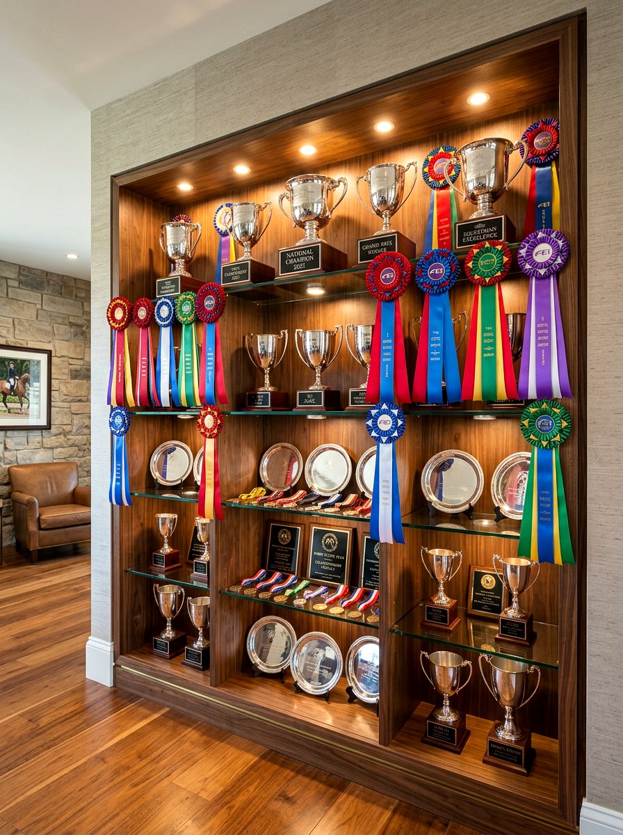 Equestrian Trophy Display - 30 equestrian decor ideas