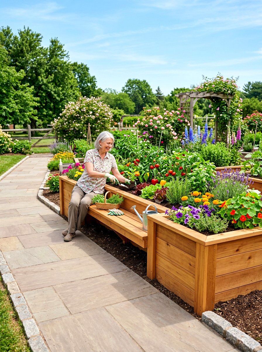 Ergonomic Accessible Garden Bed - 30 elevated garden bed ideas