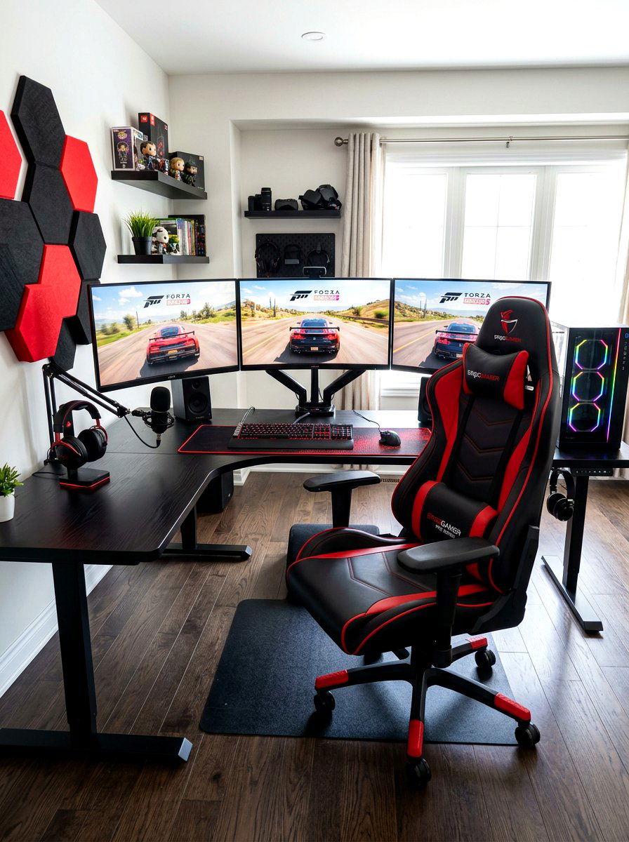 Ergonomic Chair Gaming Setup - 30 gaming teen nook ideas