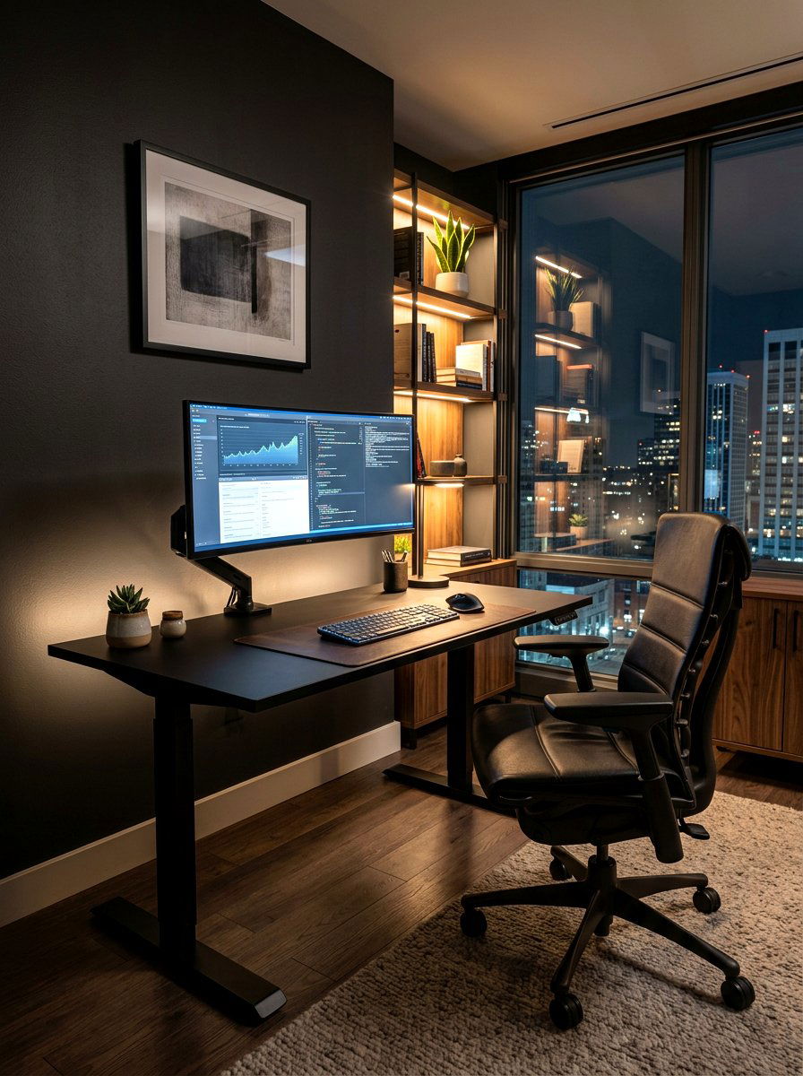 Ergonomic Executive Suite - 30 moody editor office ideas