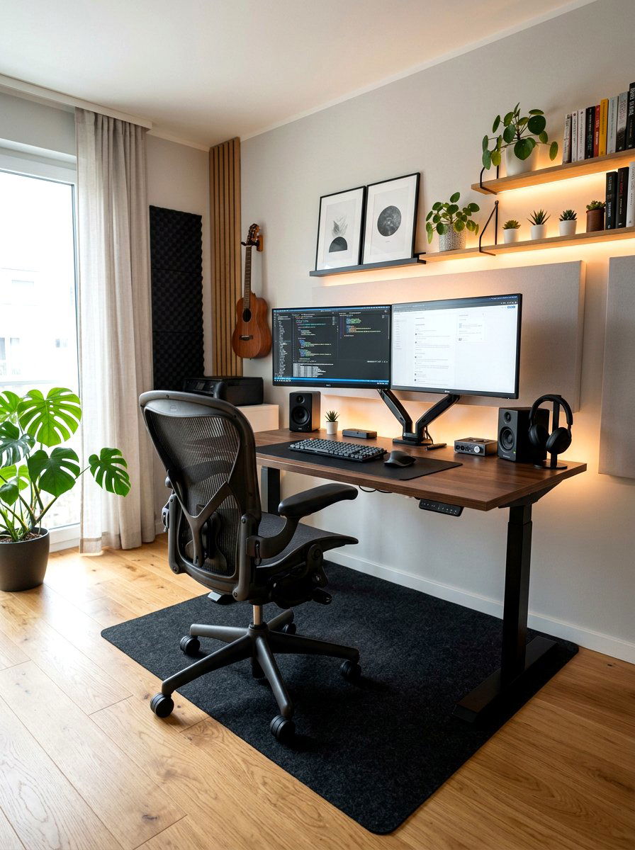 Ergonomic Home Studio - 30 quiet work room ideas