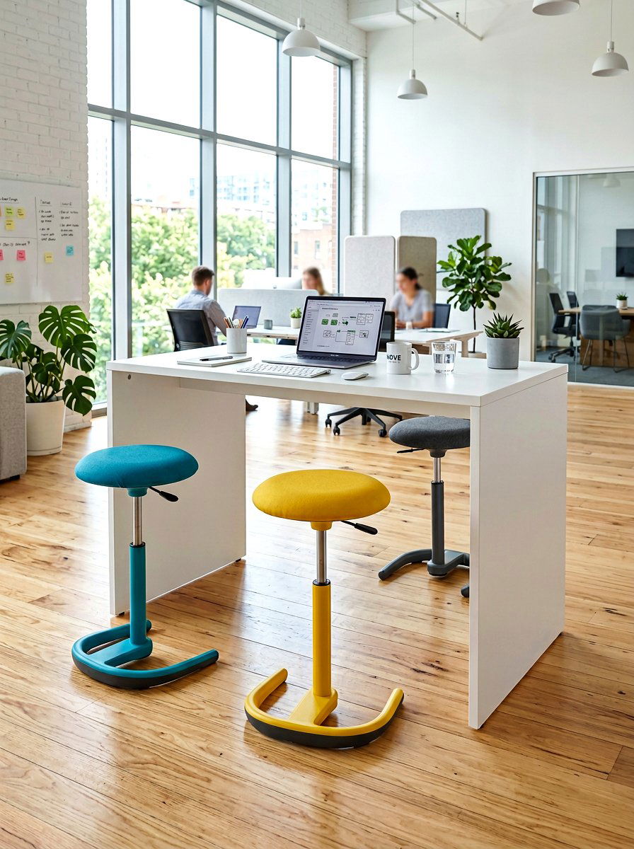 Ergonomic Office Stool Set - 30 office meeting corner ideas