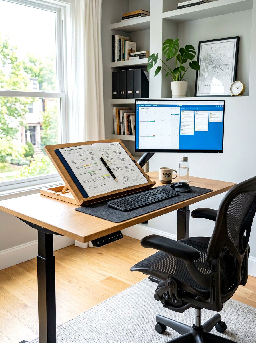 Ergonomic Planning Zone - 30 paper planner desk ideas