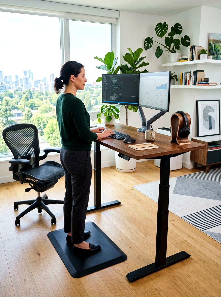 Ergonomic Standing Desk Office - 30 executive home office ideas