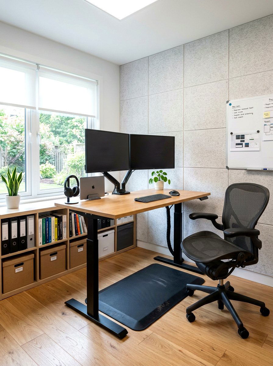 Ergonomic office with standing desk - 30 standing desk room ideas