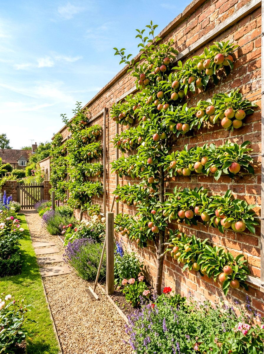 Espalier Fruit Trees - 30 narrow garden ideas
